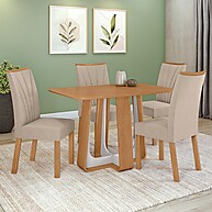 Sala de Jantar Completa Easy Pop: Mesa + 4 Cadeiras - imagem 1