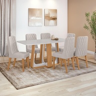 Sala de Jantar Completa Easy Pop: Mesa + 6 Cadeiras - imagem 1