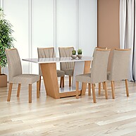 Sala de Jantar Completa: Mesa + 6 Cadeiras Apogeu - imagem 1