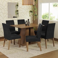 Sala de Jantar Completa: Mesa + 6 Cadeiras Madesa Cheryl - imagem 1