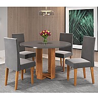 Sala de Jantar Completa: Mesa Chiara + 4 Cadeiras Vênus - imagem 1