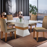 Sala de Jantar Completa: Mesa Clarice + 4 Cadeiras - imagem 1