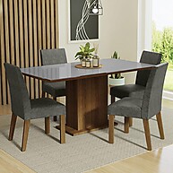 Sala de Jantar Completa: Mesa e 4 Cadeiras Avril Madesa - imagem 1