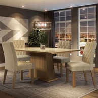 Sala de Jantar Completa: Mesa e 4 Cadeiras Madesa - imagem 1