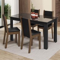 Sala de Jantar Completa: Mesa e 4 Cadeiras Suzy Madesa - imagem 1