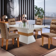 Sala de Jantar Completa: Mesa e 4 Cadeiras - imagem 1