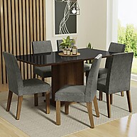 Sala de Jantar Completa: Mesa e 6 Cadeiras Alexis Madesa - imagem 1