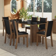 Sala de Jantar Completa: Mesa e 6 Cadeiras Madesa - imagem 1