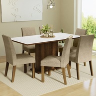 Sala de Jantar Completa: Mesa e 6 Cadeiras Renata - imagem 1