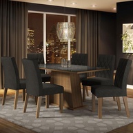 Sala de Jantar Completa: Mesa e 6 Cadeiras Stéfani - imagem 1