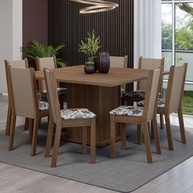 Sala de Jantar Completa: Mesa e 8 Cadeiras Marisa Madesa - imagem 1