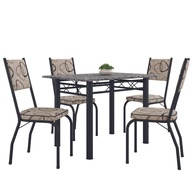 Sala de Jantar Completa: Mesa Granito + 4 Cadeiras - imagem 1