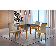 Sala de Jantar Completa: Mesa Liz + 4 Cadeiras - imagem 1