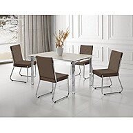 Sala de Jantar Completa: Mesa Ortenia + 4 Cadeiras Dinah - imagem 1
