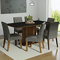 Sala de Jantar Completa Renata: 6 Cadeiras + Mesa - imagem 1