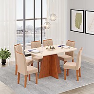 Sala de Jantar Completa: Siena Freijó + 6 Cadeiras Ayla - imagem 1