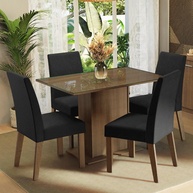 Sala de Jantar Completa Zion: Mesa e 4 Cadeiras - imagem 1