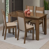 Sala de Jantar Eloá: Mesa e 4 Cadeiras - imagem 1