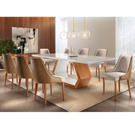 Sala de Jantar Imbuia: Mesa + 8 Cadeiras - imagem 1
