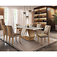 Sala de Jantar Lara + 6 Cadeiras Berlim: Elegância e Conforto - imagem 1