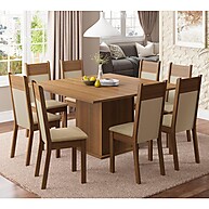 Sala de Jantar Madesa Panamá: 8 Cadeiras + Mesa - imagem 1
