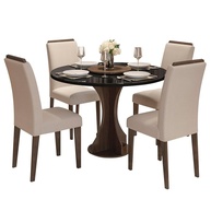 Sala de Jantar York: Elegância Imbuia para 4 Pessoas - imagem 1