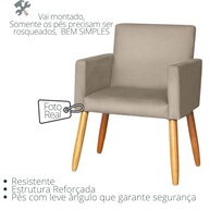 Kit 2 Poltronas Capitonê Cappuccino - Conforto e Estilo para Sala, Escritório e Recepção - imagem 4