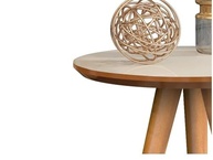 Mesinha Lateral Redonda em Madeira com Pés Palito - Design Moderno para Sala e Quarto - imagem 5