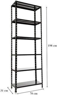 Estante Multiuso com 6 Prateleiras em Aço - Organize com Estilo Sala, Quarto e Escritório - imagem 4