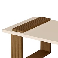 Mesa de Centro Wandinha Perola/Nature - Design Moderno para Sala de Estar - imagem 5