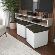 Puff Báu Banqueta Organizador - Caixa de Brinquedos com Estilo para Sala e Quarto (Marrom) - imagem 4