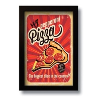 Quadro Decorativo Pizza Vintage 33x43 cm - Estilo Retro para Cozinha e Sala - imagem 1