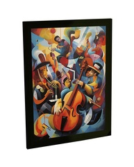 Quadro Decorativo Banda Jazz Rock - Ilustração Musical para Sala e Quarto - imagem 1