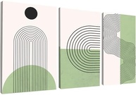 Kit 3 Quadros Decorativos Canvas 40x50 cm | Arte Abstrata Moderna para Sala, Quarto e Corredor - imagem 2