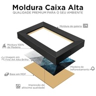 Kit 3 Quadros Decorativos Flores Preto e Branco com Moldura - Folhagem Moderna para Sala e Quarto - imagem 5
