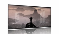 Quadro Decorativo Rio de Janeiro 130x60cm - Moldura Preta com Vinil Brilhante para Sala e Escritório - imagem 1