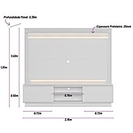 Estante Home TV 75” Ripado Guararapes: Design e Espaço na Sala - imagem 2
