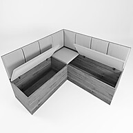 Canto Alemão Rubro com 2 Cadeiras – Elegância e Conforto para Sua Cozinha ou Sala - imagem 2