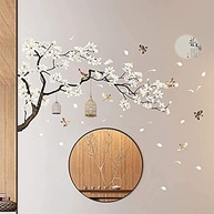 Decalques de Parede 3D Árvore de Cerejeira - Adesivos Decorativos para Quarto e Sala - imagem 5
