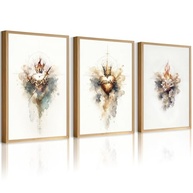 Jesus Canvas Wall Art - Sagrado Coração de Jesus | Decoração Religiosa para Quarto e Sala - imagem 2