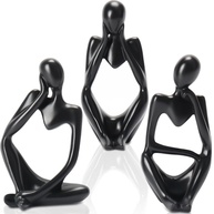 Trio Estátua Pensador - Escultura Elegante para Decoração de Sala e Escritório - imagem 1