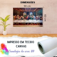 Quadro Tela Santa Ceia 90x60 cm - Decoração Elegante para Sala de Jantar com Impressão Digital Premium - imagem 4