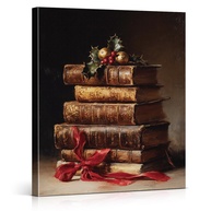 Quadro Vintage Natalino Dark Academia - Decoração de Parede para Biblioteca e Sala de Estar - imagem 1
