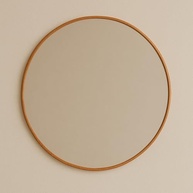 Espelho Redondo com Moldura em Couro Sintético - 50cm | Design Elegante para Sala, Quarto e Escritório - imagem 4