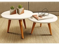 Mesa de Centro Redonda Tripé Retro - Design Moderno e Funcionalidade para sua Sala - imagem 3