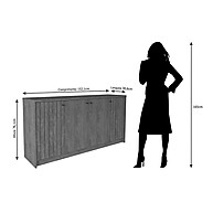 Buffet Lia 4 Portas Off White – Elegância e Espaço na Sua Sala - imagem 2