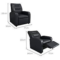Poltrona Reclinável Classic Preta – Conforto e Estilo na Sua Sala - imagem 2