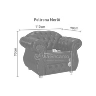 Poltrona Merlô: Luxo e Conforto para sua Sala - imagem 2