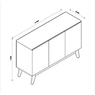 Buffet 3 Portas Nature: Elegância para sua Sala - imagem 2