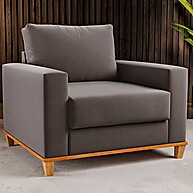 Poltrona Itália Linho Gelo – Conforto e Estilo para Sua Sala - imagem 2